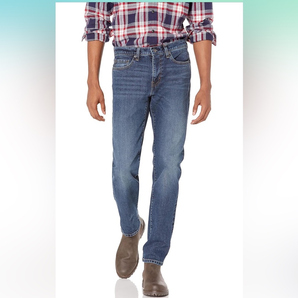 Amazon Essentials Men's Slim-Fit Jeans 28x32 Medium Wash